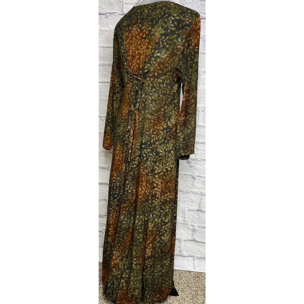 Lost River Clothing Co. Rustic Earthy Batik Boho Back Lace Up Maxi Dress - Picture 3 of 13